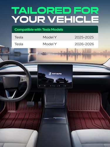 Automotive Floor Mats for Tesla Model Y Juniper 2025 2026 (6 Count)