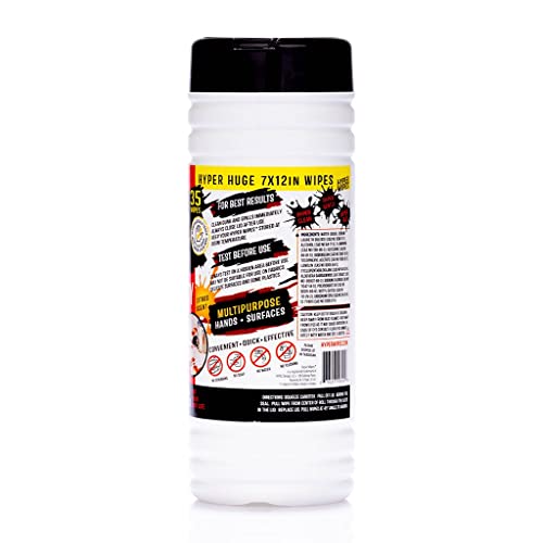 Hyper Wipes 4 Pack Heavy Duty Hand & Tool Cleaning Wipes (140 Count)
