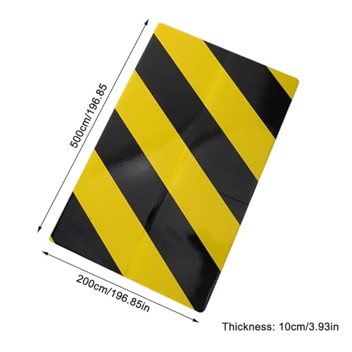 2 Packs 200 * 500 * 10cm Garage Wall Protector Foam Wall Corner Guard for Parking Garages Wall Edge Protector with Reflective Safety Stripe
