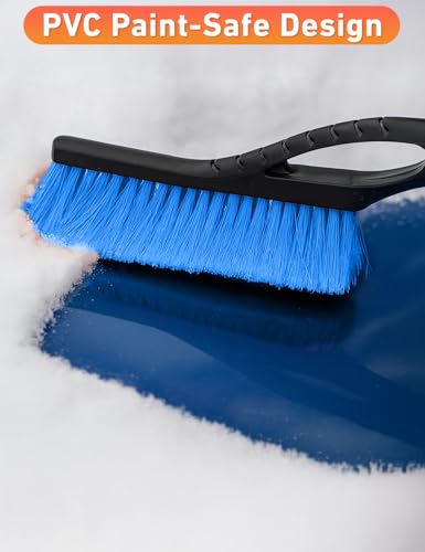 27" Aluminum Snow Brush with Ice Scrapers for Car Windshield