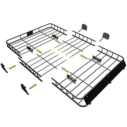 Roof Rack Carrier Basket Universal Rooftop 54" x 34" x 6" + Waterproof Bag