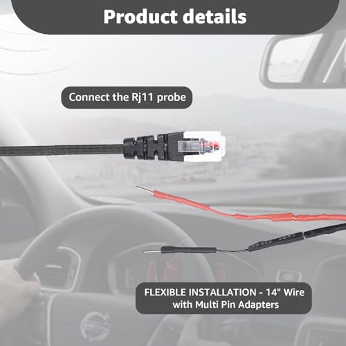 RJ11 Mirror Tap Radar Detector Power Cord for Escor Uniden & More