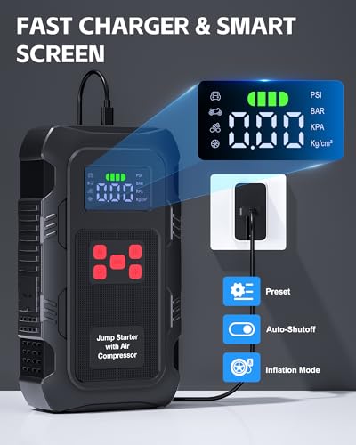 5000A Jump Starter with Air Compressor