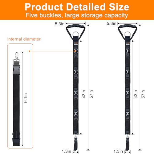 Extension Cord Organizer with 5 Detachable straps 2 PCS (2 Count)