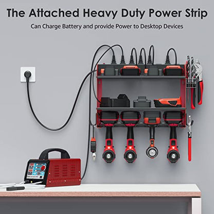 Wall Mount Modular Tool Charging Organizer