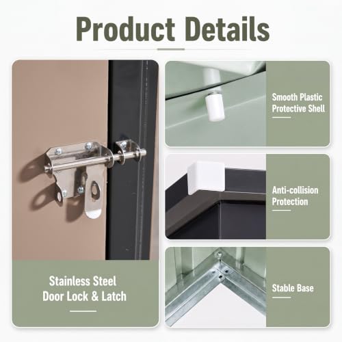 5x3 FT Outdoor Storage Shed with Base