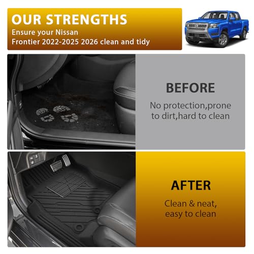Floor Mats Truck Bed Mat for Nissan Frontier 2022