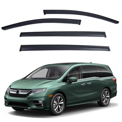 Window Visors Rain Guards Compatible with Honda Odyssey 2018 (4 Count)
