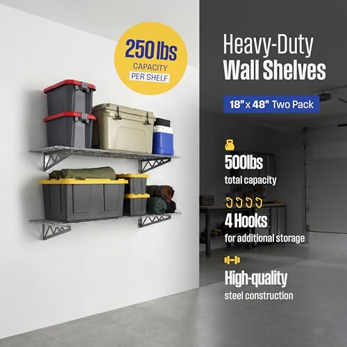 Steel Garage Wall Shelves 2 (2 Count)