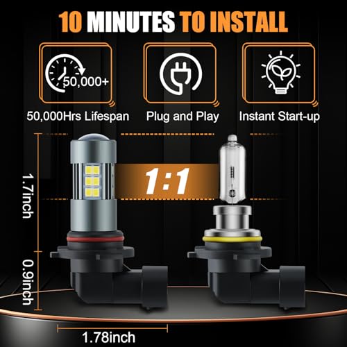 9005 LED Fog Light Bulbs (2 Count)