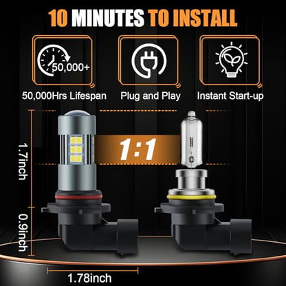 9005 LED Fog Light Bulbs (2 Count)