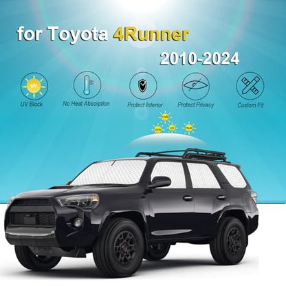8pcs Thicken Car Window Shades for Toyota 4Runner 2010 (8 Count)
