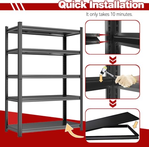 4 Tier Metal Garage Shelving Unit