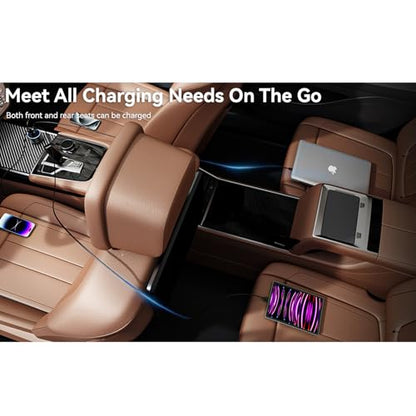 4 Port USB C Car Charger 78W PD Fast Charging 3