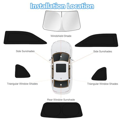 Car Window Shades for Dodge Challenger 2015 (6 Count)