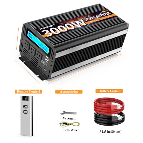 3000W Power Inverter 12V DC to AC 110V
