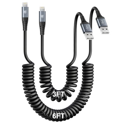 iPhone Charger Cable for Car [3FT+6FT] (2 Count)