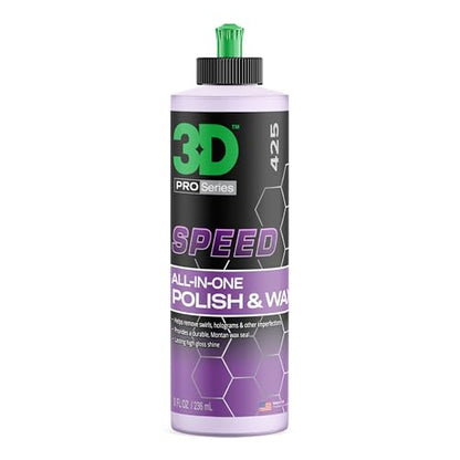 Speed All-In-One Polish & Wax – Scratch & Swirl Remover, Clear Coat Safe Paint Sealant – High Gloss Finish, Easy Application – 8oz – Made in USA (8 Fl Oz)