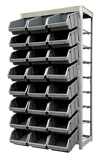 Bin Rack Storage System Heavy Duty Steel Rack Organizer Shelving Unit w