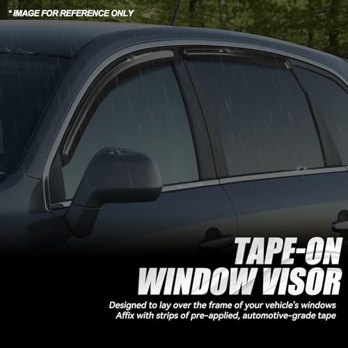 4PCS Tape On Window Visors for 2008 2009 2010 Saturn Vue (4 Count)