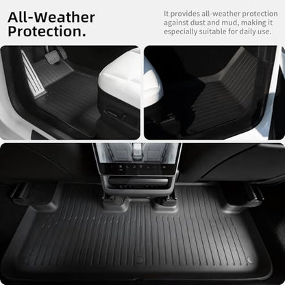 6 Pcs Floor Mats for Tesla Model Y Juniper Accessories 2025 2026 (6 Count)
