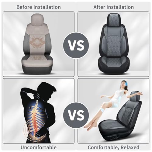 Front Waterproof Leather Seat Covers for Subaru Forester 2007
