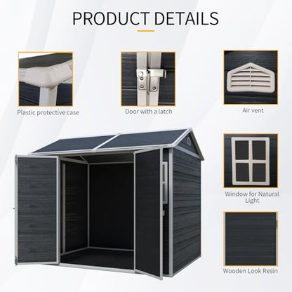 8x6 FT Outdoor Storage Shed