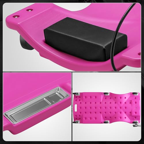 40 Inch Low Profile Plastic Rolling Garage Shop Floor Creeper with LED Light