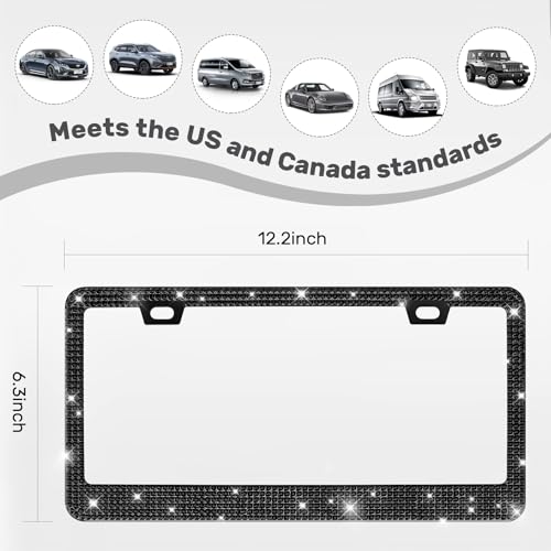 2 Pack License Plate Frames for Women