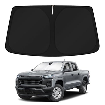 Windshield Sun Shade for Chevrolet Chevy Colorado 2023 2024 2025 2026 Accessories Custom Fit Sunshades Sun Visor Protectors Blocks UV Rays