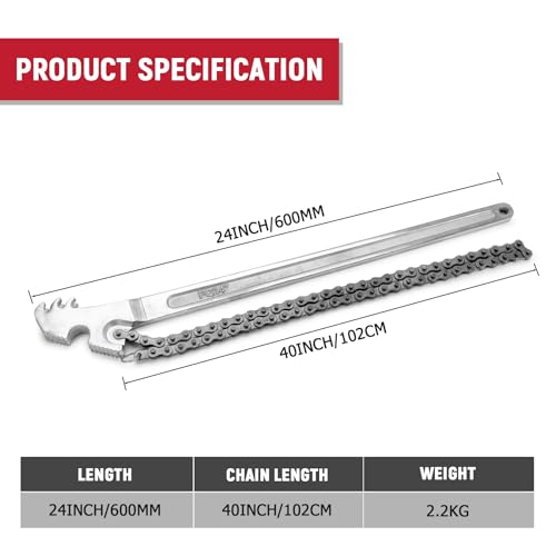 24 Inch Heavy Duty Carbon Steel Pipe Wrench