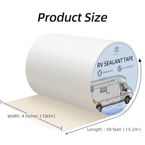 RV Roof Repair White Tape (50 Foot)