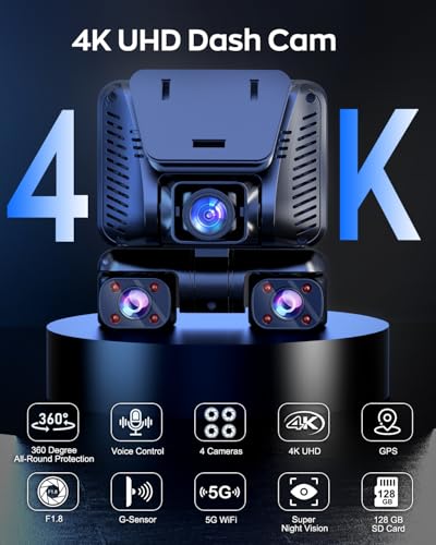 4K Dash Cam 360° View