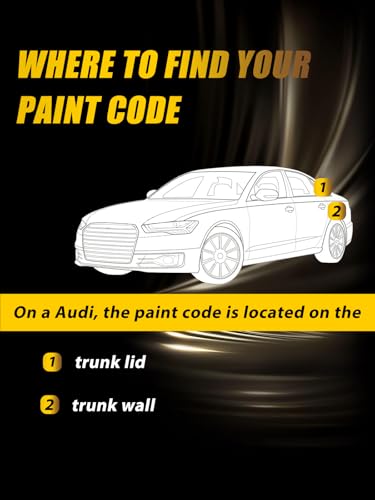LY9T/0E) Mythos Black Metallic Touch Up Paint Compatible with Audi, Exact Match Car Paint Pen Automotive Scratch Repair Remover Kit Quick & Easy Solution for Vehicle Chips and Nicks
