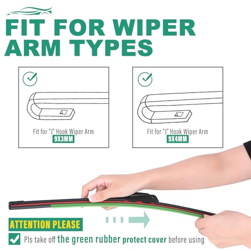 Windshield Wiper Blades Replacement for Toyota Prius 2010