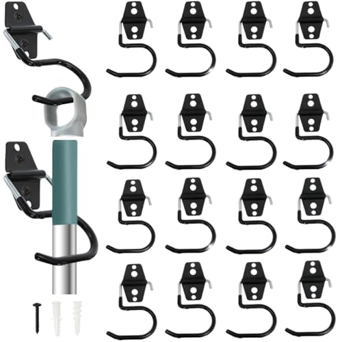 16 Pack Metal Broom Hooks (16 Count)