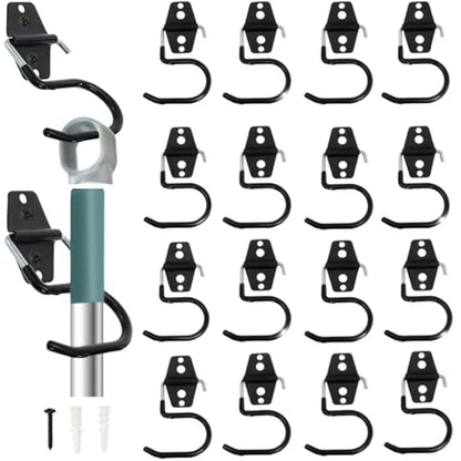 16 Pack Metal Broom Hooks (16 Count)