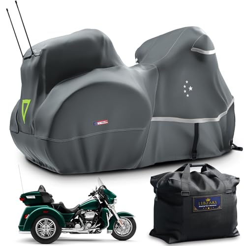 Trike Cover Motorcycle Cover LI LIBZAKI Heavy Duty 600D Waterproof for Trike Models Harley Davidson freewheeler