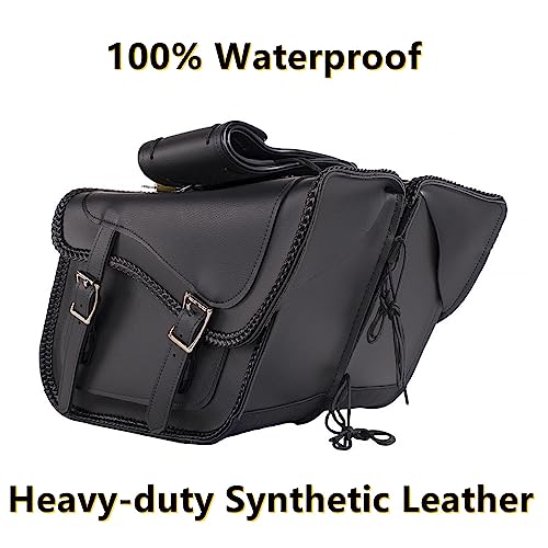 Motorcycle Saddle Bags Leather Motorcycle Luggage Bag with Gun Holsters For Softails Sportsters and Choppers Tool Bags