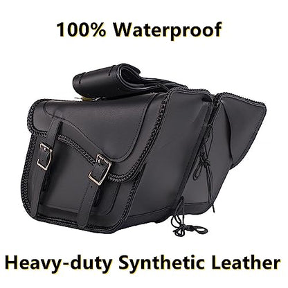 Motorcycle Saddle Bags Leather Motorcycle Luggage Bag with Gun Holsters For Softails Sportsters and Choppers Tool Bags