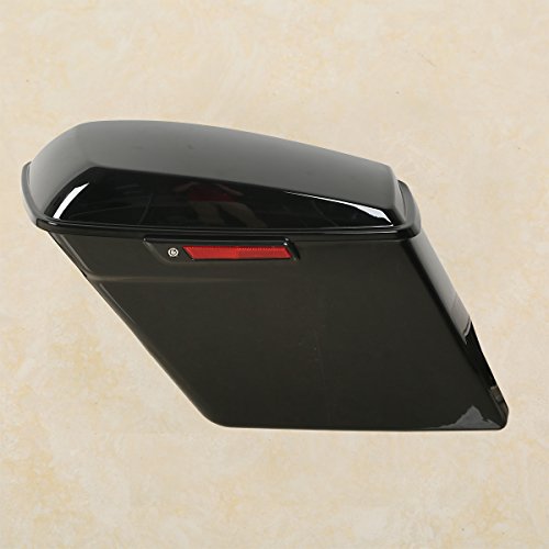 Motorcycle Stretched Saddlebags with Chrome Conversion Brackets Fit For Harley Softail Deluxe Heritage Softail 1984