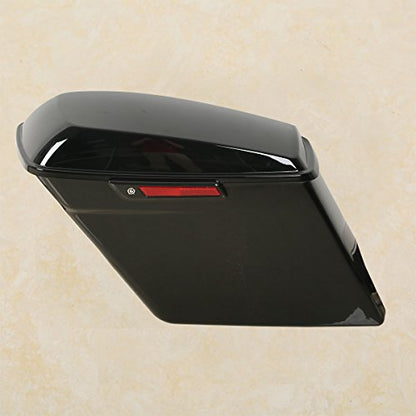 Motorcycle Stretched Saddlebags with Black Conversion Brackets Fit For Harley Softail Deluxe Heritage Softail 1984