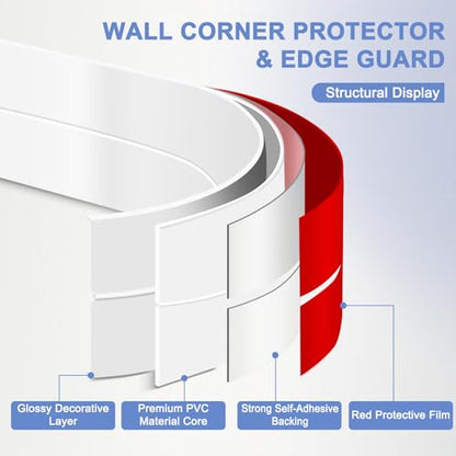 Wall Corner Protector Moulding Trim Peel and Stick
