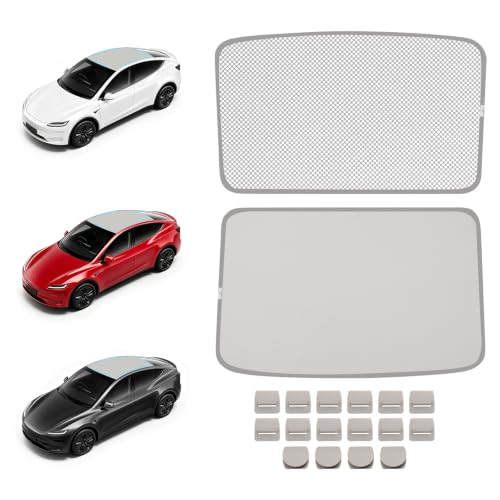2 Pack Gray Roof Sunshade for Tesla Model Y Juniper 2025 (2 Count)