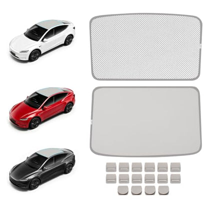 2 Pack Gray Roof Sunshade for Tesla Model Y Juniper 2025 (2 Count)