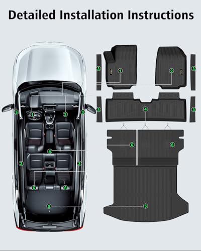 Floor Mats & Cargo Mat & Backrest Mat for Chevy Equinox 2027 2026 2025 Gas