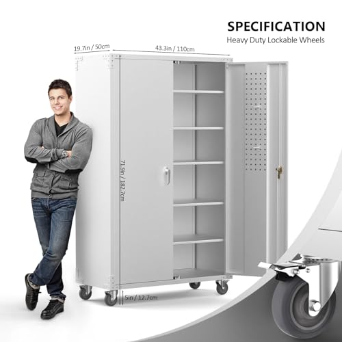 Upgraded Wide & Deep Garage Storage Cabinet