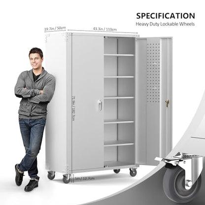 Upgraded Wide & Deep Garage Storage Cabinet