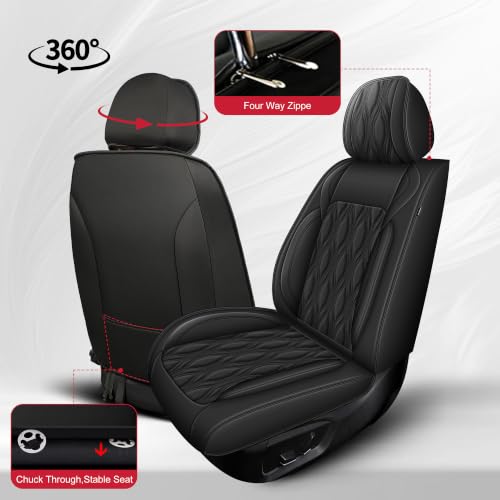 Front Waterproof Leather Seat Covers for Toyota Prius V 2012