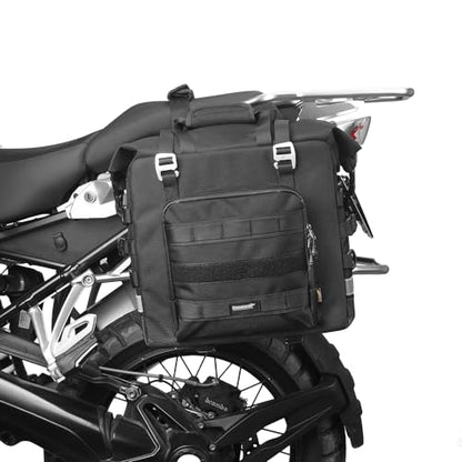 Motorcycle Saddlebag Waterproof Luggage Bag Quick Release Motorcycle Side Bag 25L Fits Most Adventure and Sports Bike Motorbike Racks
